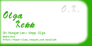 olga kepp business card